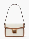 Kate Spade Katy Colorblocked Medium Shoulder Bag In Halo White
