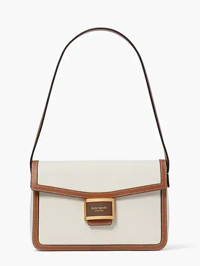 Kate Spade Katy Colorblocked Medium Shoulder Bag In Halo White