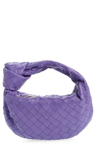 Bottega Veneta Mini Jodie Leather Hobo In Violet