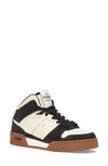 Fendi Match Colorblock High Top Sneaker In Nero/ Milk/ Nero