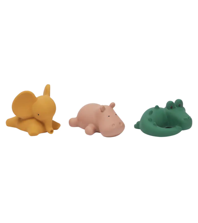 Liewood Nori Set Of 3 Rubber Bath Toys In Safari Multi Mix