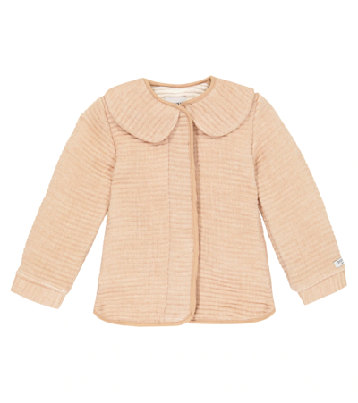 Donsje Kids' Volie Quilted Gauze Jacket In Rose Clay