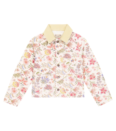 Polo Ralph Lauren Kids' Floral Cotton Jacket In Beargamont Wash