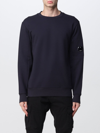 C.p. Company Sweatshirt  With Lens In Blue 1