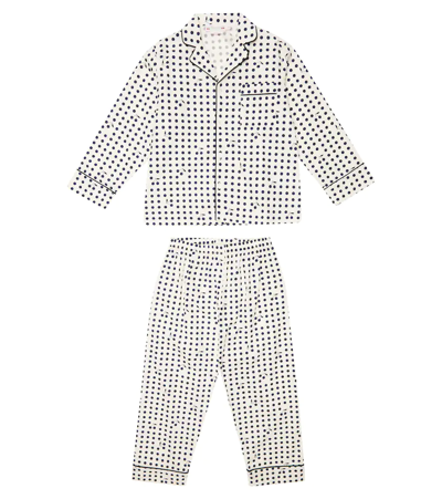 Bonpoint Teen Polkadot-print Cotton Pyjamas In Po Ecru