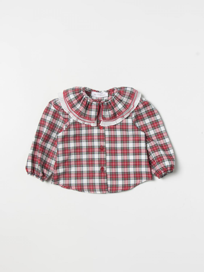 Monnalisa Babies' Shirt  Kids In Cream + Ruby Red