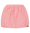 Il Gufo Quilted Padded Skirt In Bubble Pink