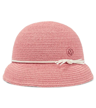 Maison Michel Kids' Patty Visor Hat In Pink