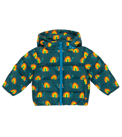 Stella Mccartney Baby Quilted Coat In Blu/multicolor