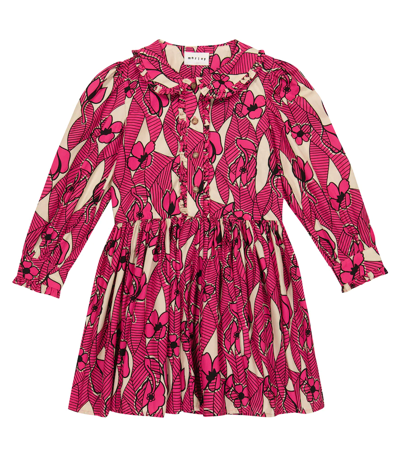 Morley Kids' Rio Twist Printed Cotton Dress In Pink