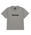 Balenciaga Kids' Grey Cotton Caps Logo T-shirt In Gray