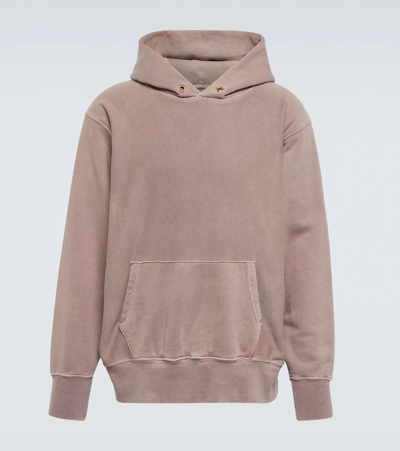 Les Tien Garment-dyed Cotton-jersey Hoodie In Pink