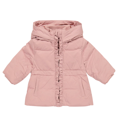 Monnalisa Pink Down Jacket Baby Girl In Rosa