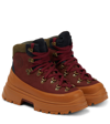 Canada Goose Journey Leather Trekking Boots In Burgundy Camel