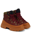 Canada Goose Journey Leather Trekking Boots In Bordeaux/camel