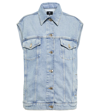 7 For All Mankind Airwave Denim Vest In Light Blue