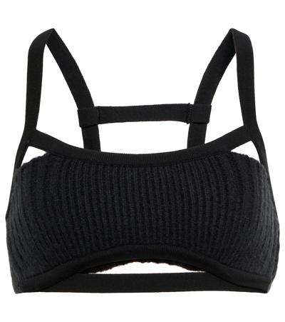 Jacquemus Le Bandeau Bellinu Bra Top In Black