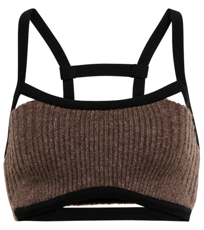 Jacquemus Bellinu Bralette In Dark Brown