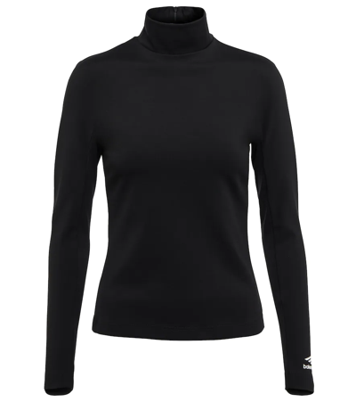 Balenciaga 3b Sports Icon针织半高领上衣 In Black