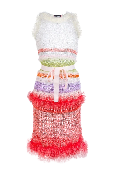 Andreeva Merlyn Handmade Knit Dress In Multicolor