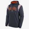 NIKE MEN'S  THERMA ATHLETIC STACK (NFL CHICAGO BEARS) PULLOVER HOODIE,1007648229
