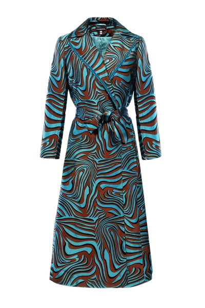 Andreeva Women's Green Mint Marylin Coat In Blue