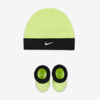 Nike Baby Hat And Booties Set In Yellow