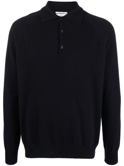 Woolrich Luxe Cashmere Polo Shirt In Blue