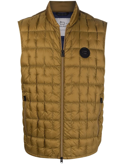 Woolrich Deepsix Quilted Gilet In Green