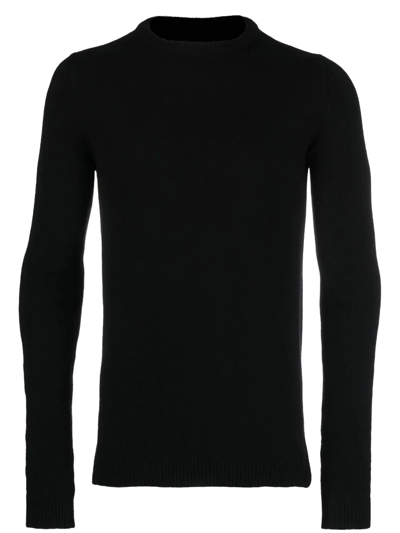 Rick Owens Crew-neck Knitted Jumper In Black