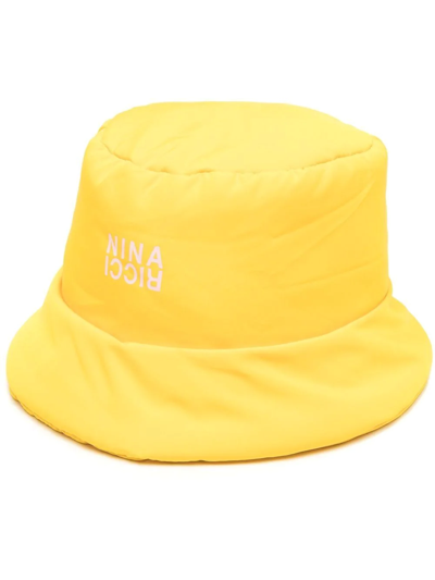 Nina Ricci Logo-print Detail Bucket Hat In Yellow