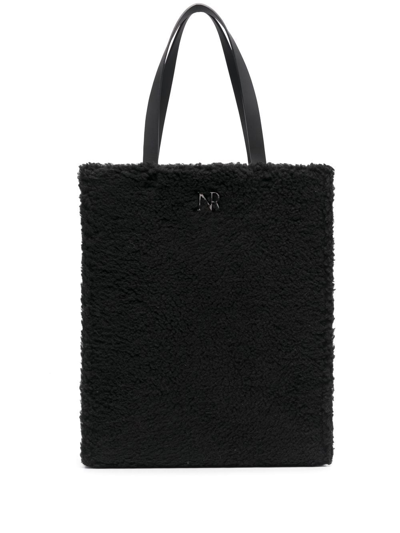 Nina Ricci Faux-shearling Tote Bag In Black