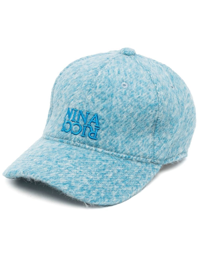 Nina Ricci Embroidered-logo Detail Baseball Cap In Blue