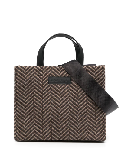 Nina Ricci Logo-patch Detail Tote Bag In Brown