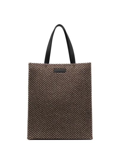 Nina Ricci Logo-patch Tote Bag In Brown