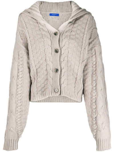 Nina Ricci Cable-knit Buttoned Cardigan In Neutrals