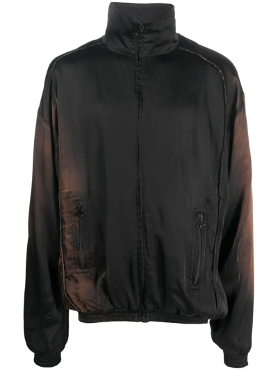 Diesel High-neck Bomber-jacket In Black