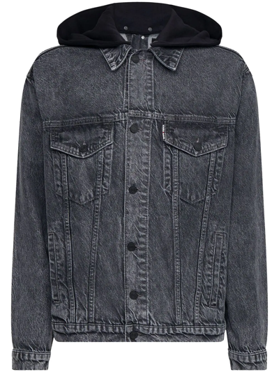 Karl Lagerfeld X Cara Delevingne Long Denim Jacket In Black