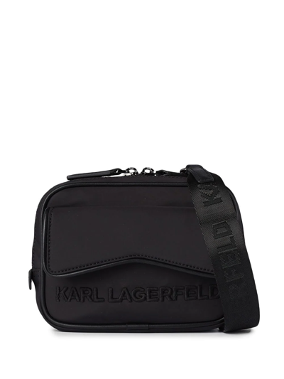 Karl Lagerfeld X Cara Delevingne Multi-pocket Crossbody Bag In Black