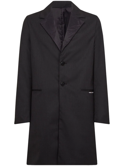 Karl Lagerfeld X Cara Delevingne Reversible Coat In Grey