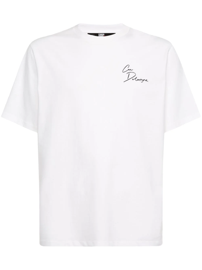 Karl Lagerfeld X Cara Delevingne Signature T-shirt In White | ModeSens