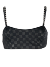 Misbhv Monogram Tyra Bralette Black Lycra Monogram Tyra Bralette In Schwarz