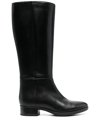 Geox Felicity Leather-suede Boots In Schwarz