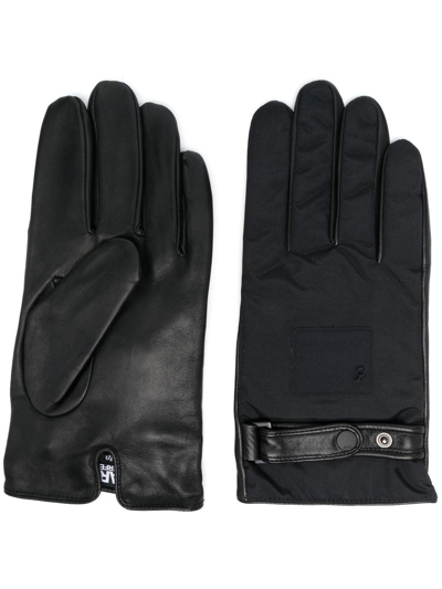 Karl Lagerfeld Button-detail Gloves In Schwarz