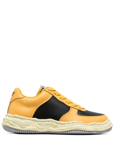 Miharayasuhiro Wayne Low Original Sole Leather Sneaker In Yellow