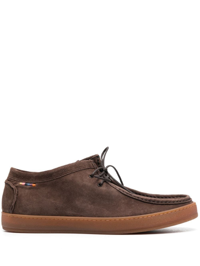 Paul Smith Vargo Suede Lace-up Shoes In Brown