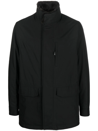 Brioni Zip-up Padded Jacket In Black