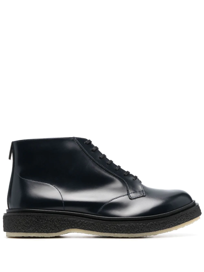 Adieu Type 77 Leather Boots In Schwarz