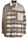 Feng Chen Wang Button-up Panelled Jacket In Nude