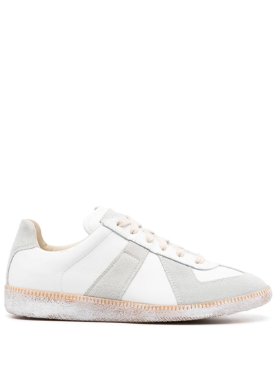 Maison Margiela Panelled Low-top Sneakers In Blanco